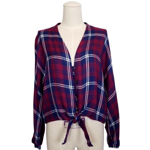 Rails Sloane Tie Waist Shirt Red/Blue Plaid Sz Medium - Picture 1 of 12